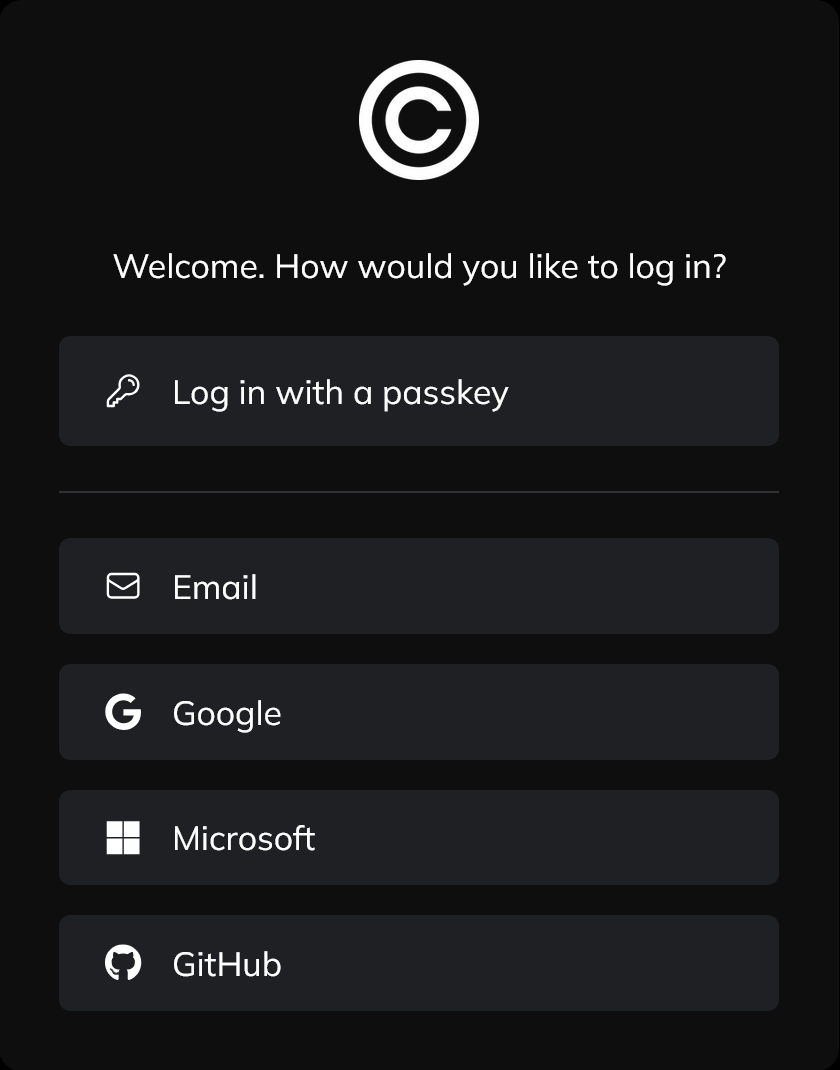 CentralAuth login screen